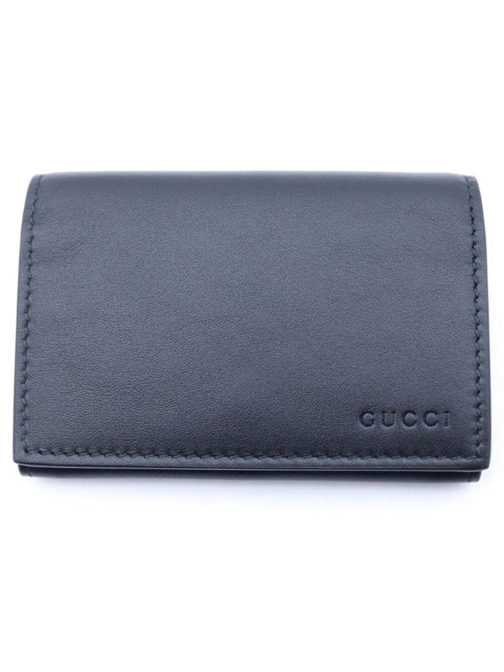 Gucci GG Supreme Card Case Business Leather Black